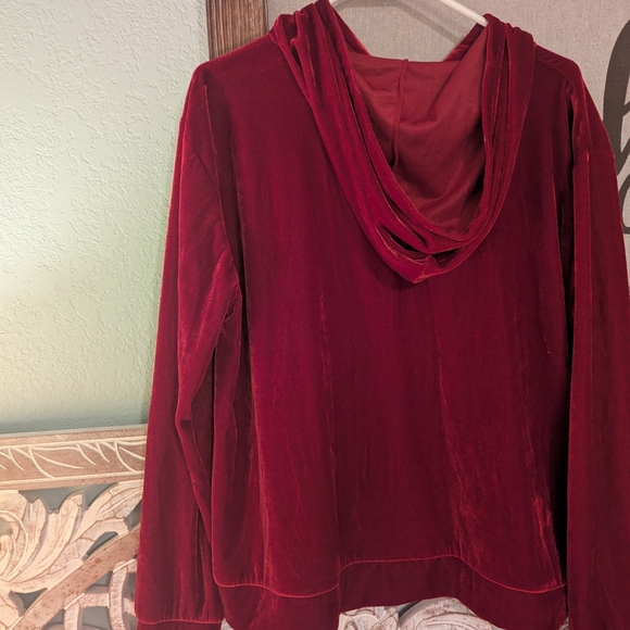 No Boundaries Burgundy Hoodie with Colorful Stripes - Picture 3 of 8